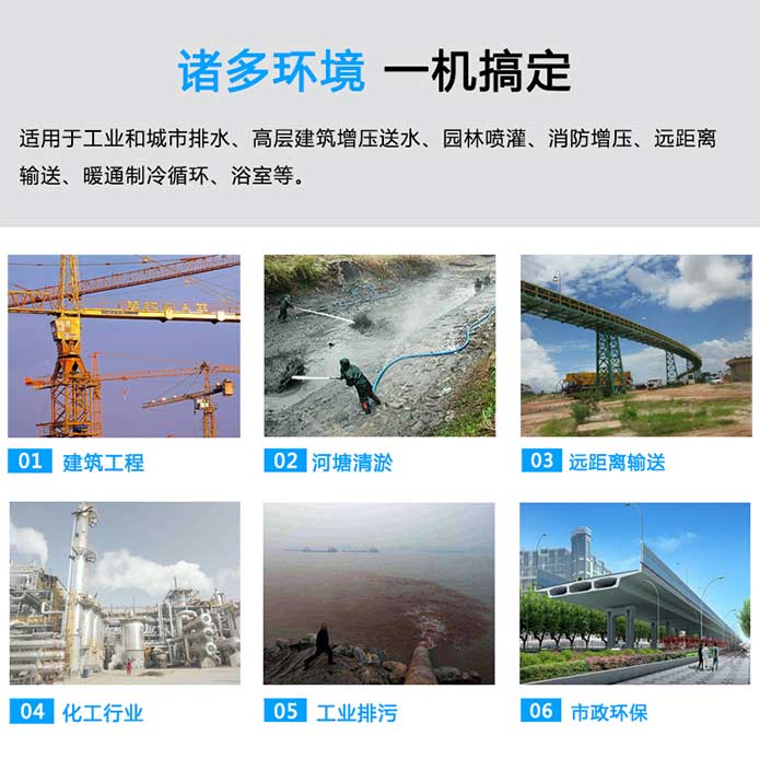 ISG管道泵适用工况 ISG管道泵适用工况