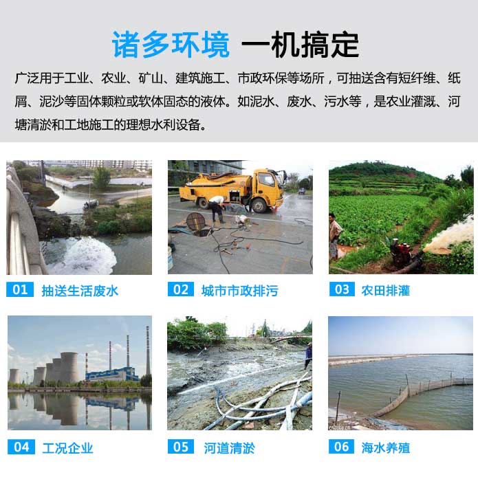 WQ潜水排污泵运用领域