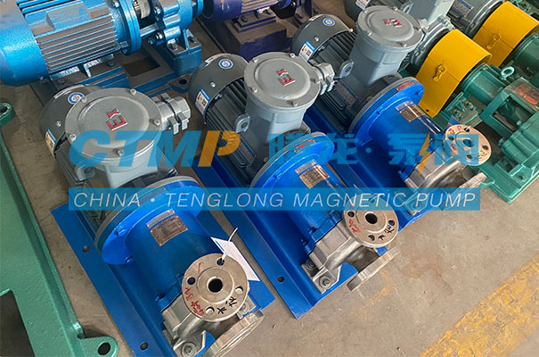 腾龙一批TMC-P不锈钢磁力泵发往青岛欧嘉迪环保科技