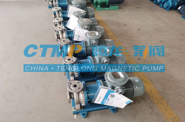 腾龙18台TMC不锈钢磁力泵发往潍柴火炬科技