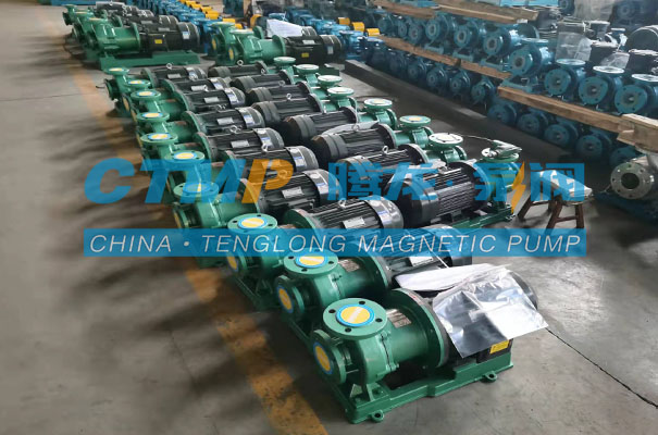 腾龙22台CQB氟塑料磁力泵发往广西桂润环保科技